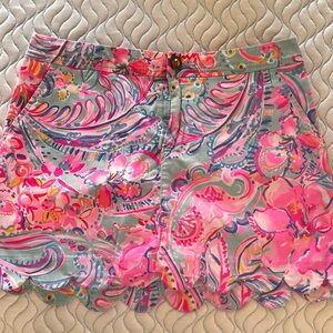Floral Pink and Blue Women's Skirt